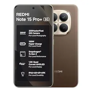 REDMI Note 15 Pro+ 5G (Coffee Mocha, 12GB + 256GB) | 200MasterPixel OIS Camera | Snapdragon 7s Gen 4 | CrystalRes AMOLED | IP69/69K | 6500mAh Si/C Battery | 100W HyperCharge